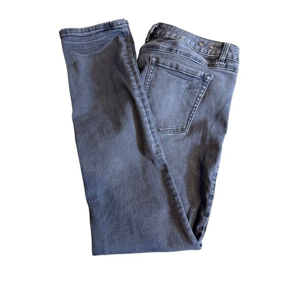 CAbi jeans slim boyfriend straight leg gray stretch denim 5 pocket #3191 Sz 10 - Picture 1 of 9
